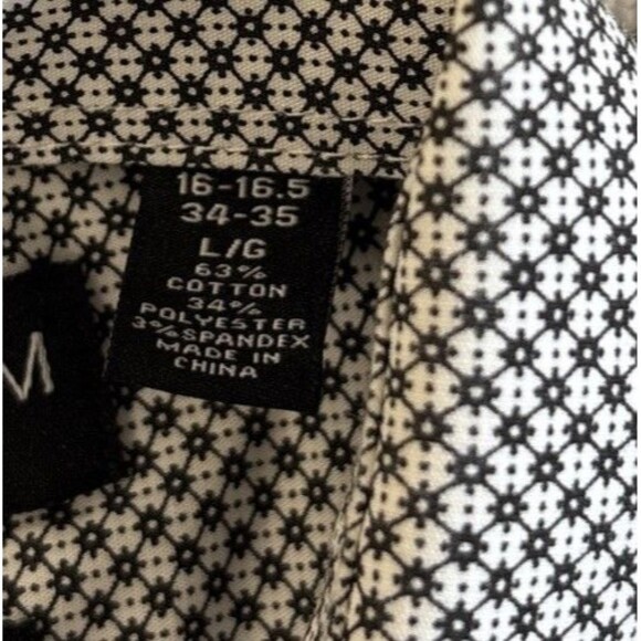 Nick Graham Modern Stretch Fit shirt men's Large 16”-16.5” Abstract Pattern - Picture 5 of 11